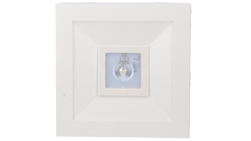 Oprawa awaryjna LOVATO N ECO LED 1W 125lm (opt. otwarta) 3h jednozadaniowa biała LVNO/1W/E/3/SE/AT/WH