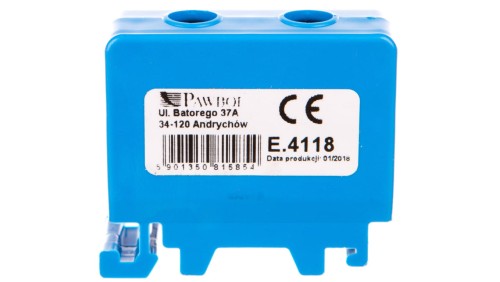 Złączka szynowa 1x50mm2 niebieska E.4118/CU