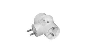 Rozgałęźnik wtyczkowy 3-gniazda z/u biały D.3805