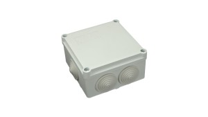 Puszka n/t hermetyczna 100x100x50 6 dławików IP55 szara S-BOX 106