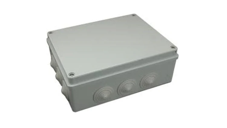 Puszka n/t hermetyczna 240x190x90 12 dławików IP55 szara S-BOX 506
