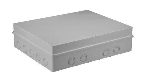 Puszka n/t hermetyczna 460x380x120 18 osłabień IP56 szara S-BOX 816