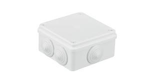 Puszka n/t hermetyczna 100x100x50 6 dławików IP55 biała S-BOX 106B