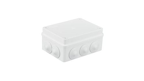 Puszka n/t hermetyczna 150x110x70 10 dławików IP55 biała S-BOX 306B