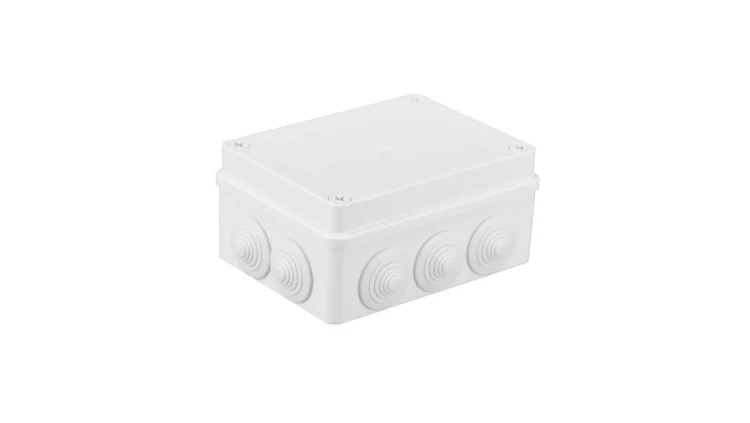 Puszka n/t hermetyczna 150x110x70 10 dławików IP55 biała S-BOX 306B