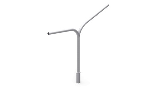 OG Wysięgnik lampowy dwuramienny na słup oświetleniowy fi 48,3 mm 105stopni 40102202