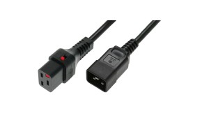Kabel zasilający serwerowy 3x1,5 IEC C20 prosty/IEC C19 prosty M/Ż czarny IEC-PC1284 /1m/