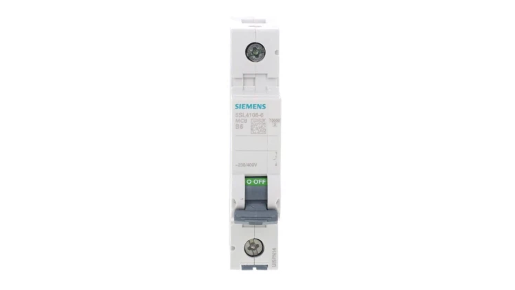 Wyłącznik nadprądowy 1P B 6A 10kA AC 5SL4106-6