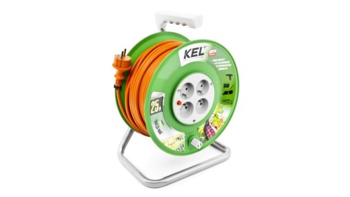 Przedłużacz bębnowy STANDARD LINE 25m H05VV-F 3x1,5 4xGS /+ termik/ 16A pomarańczowy