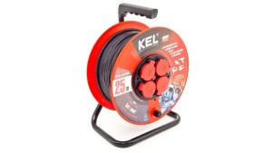 Przedłużacz bębnowy PROFESSIONAL LINE 25m H05RR-F 3x1 4xGS /+termik/ 10A IP44 czarny