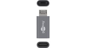 Adapter USB-C - microUSB 2.0 (typ B) szary 55553