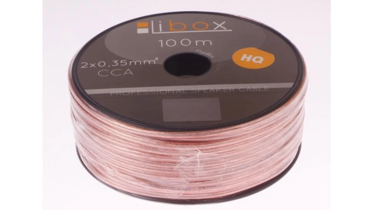 Przewód głośnikowy CCA 2x0,35 ECa LB0004 LIBOX /100m/