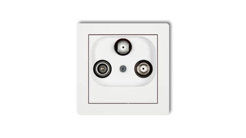 DECO Gniazdo antenowe 2 wyjścia SAT + TV biały DGSN