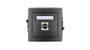 DECO Gniazdo antenowe pojedyncze typu F (SAT) niklowany grafitowy 11DGF-1