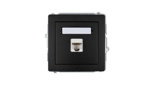 DECO Gniazda komputerowe pojedyncze 1xRJ45, kat. 5e, 8-stykowy czarny mat 12DGK-1