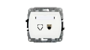 TREND Gniazda telefoniczne pojedyncze 1xRJ11, 4-stykowy biały GT-1