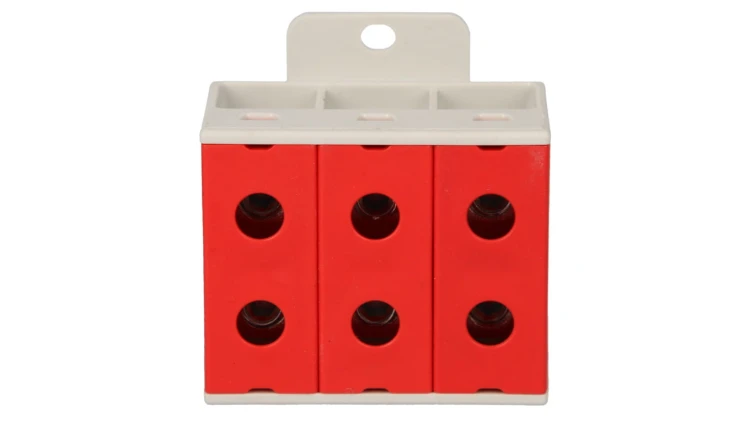 Złączka szynowa 3-torowa 35mm2 czerwona ZGX-3x35 czerwona ENE-00181