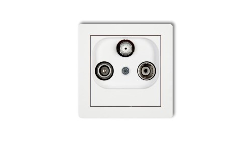 DECO Gniazdo antenowe RTV-SAT końcowe 1,5dB biały DGS