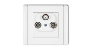 FLEXI Gniazdo antenowe RTV-SAT końcowe 1,5dB biały FGS