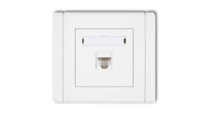 FLEXI Gniazdo komputerowe pojedyncze 1xRJ45, kat. 5e, 8-stykowe biały FGK-1