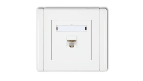 FLEXI Gniazdo komputerowe pojedyncze 1xRJ45, kat. 5e, 8-stykowe biały FGK-1