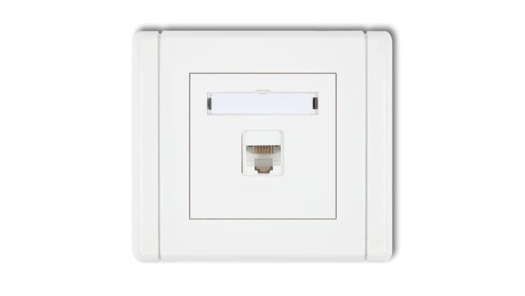 FLEXI Gniazdo komputerowe pojedyncze 1xRJ45, kat. 5e, 8-stykowe biały FGK-1