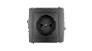 DECO Gniazdo pojedyncze b/u grafitowy 11DGP-1p