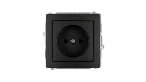 DECO Gniazdo pojedyncze b/u czarny mat 12DGP-1p