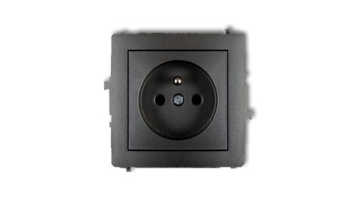 DECO Gniazdo pojedyncze z/u 2P+Z grafitowy 11DGP-1zp