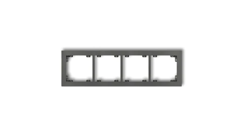 DECO Ramka poczwórna grafitowy 11DR-4