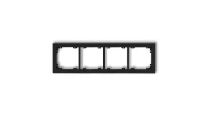 DECO Ramka poczwórna czarny mat 12DR-4