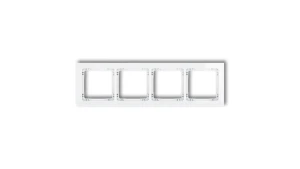 DECO Ramka poczwórna - efekt szkła (ramka: biała spód: biały) biały 0-0-DRS-4