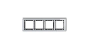 DECO Ramka poczwórna - efekt szkła (ramka: szara spód: grafitowy) szary 15-11-DRS-4