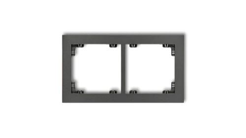 DECO Ramka podwójna grafitowy 11DR-2