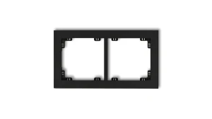 DECO Ramka podwójna czarny mat 12DR-2