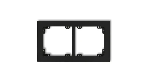 DECO Ramka podwójna czarny mat 12DR-2