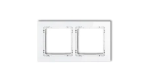 DECO Ramka podwójna - efekt szkła (ramka: biała spód: biały) biały 0-0-DRS-2