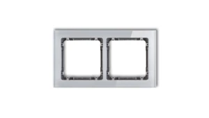 DECO Ramka podwójna - efekt szkła (ramka: szara spód: grafitowy) szary 15-11-DRS-2