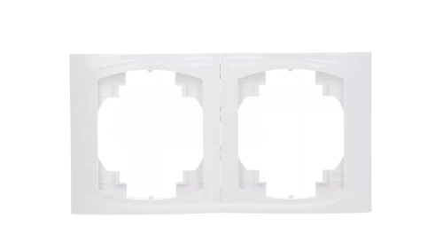 LOGO Ramka pionowa podwójna biały LRV-2