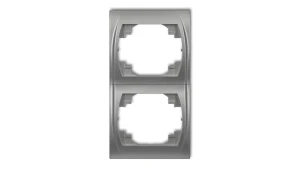LOGO Ramka pionowa podwójna srebrny metalik 7LRV-2