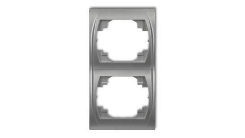LOGO Ramka pionowa podwójna srebrny metalik 7LRV-2