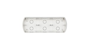 TREND Puszka montażowa pozioma potrójna biały PTH-3