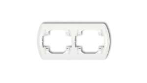 TREND Ramka pozioma podwójna biały RH-2
