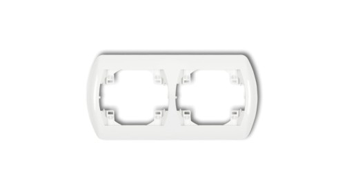 TREND Ramka pozioma podwójna biały RH-2
