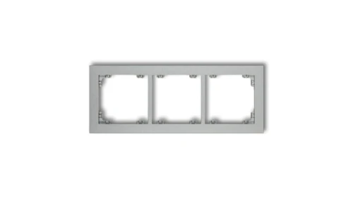 DECO Ramka potrójna srebrny metalik 7DR-3