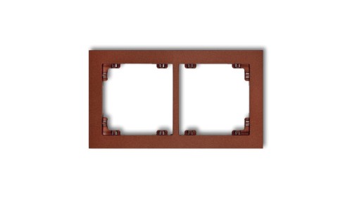 DECO Ramka podwójna brązowy metalik 9DR-2