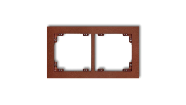 DECO Ramka podwójna brązowy metalik 9DR-2