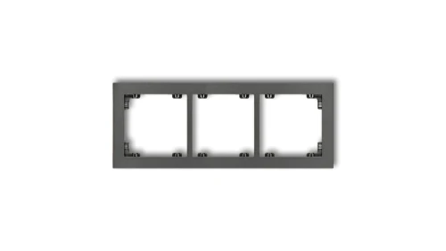 DECO Ramka potrójna grafitowy 11DR-3