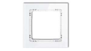 DECO Ramka pojedyncza - efekt szkła (ramka: biała spód: biały) biały 0-0-DRS-1