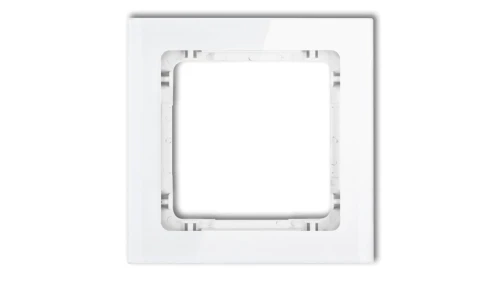 DECO Ramka pojedyncza - efekt szkła (ramka: biała spód: biały) biały 0-0-DRS-1